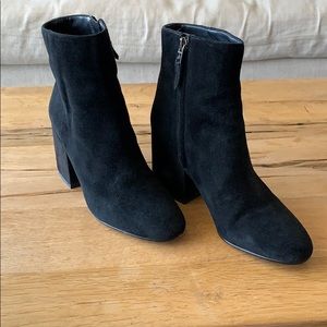 Sam Edelman Taye Suede Booties, Black, 7.5